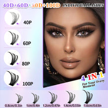 Row Cluster Eyelashes Set – 640 Lightweight Segmented Lashes for Custom Volume & Natural Look