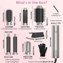 Hot Air Styler Volumizer Straightener Curler Dryer Automatic Wrap Styler Hair Dryer Brush Set With 3 Temp Settings ALCI Plug Glove Cable Zip Tie
