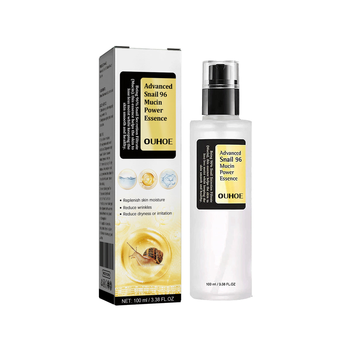 96% Snail Mucin Serum for Sensitive Skin – Hydrating, Repairing & Whitening
