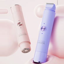 2-in-1 wireless rechargeable electric shaver, suitable for women - dual head bikini trimmer, suitable for both dry and wet use