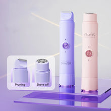 2-in-1 wireless rechargeable electric shaver, suitable for women - dual head bikini trimmer, suitable for both dry and wet use