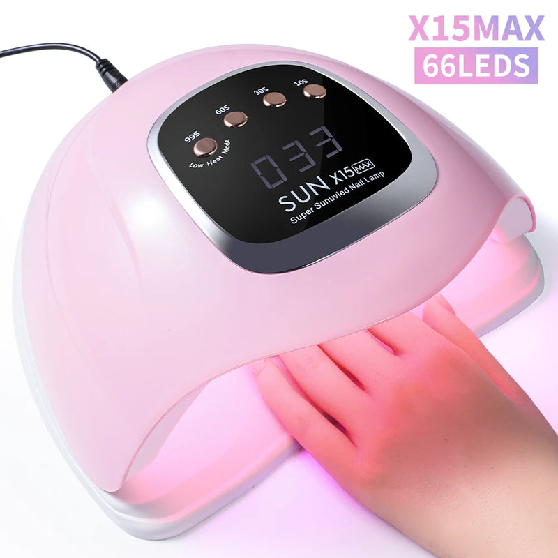 SUN X15 MAX UV LED Nail Lamp – Fast, Professional Gel Polish Dryer with 66 Beads - VioraBelelza - Viora Belleza