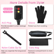 Hot Air Styler Volumizer Straightener Curler Dryer Automatic Wrap Styler Hair Dryer Brush Set With 3 Temp Settings ALCI Plug Glove Cable Zip Tie