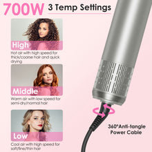 Hot Air Styler Volumizer Straightener Curler Dryer Automatic Wrap Styler Hair Dryer Brush Set With 3 Temp Settings ALCI Plug Glove Cable Zip Tie