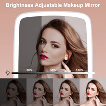 LED Lighted Makeup Mirror with Adjustable Brightness & 3 Color Modes, USB Rechargeable