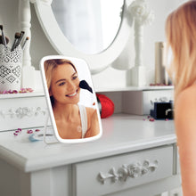 LED Lighted Makeup Mirror with Adjustable Brightness & 3 Color Modes, USB Rechargeable