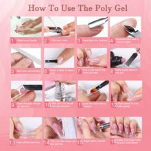 Complete Poly Gel Nail Kit with LED Lamp & 6 Vibrant Colors